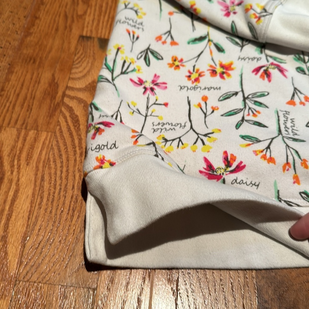 Land’s End Serious Sweats vintage wildflowers crew neck sweatshirt size small - Picture 5 of 5